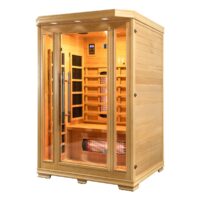 solara 2 person full spectrum infrared sauna with complete heat