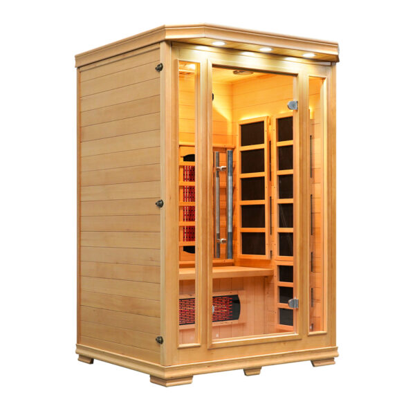 solara 2 person full spectrum infrared sauna with complete heat