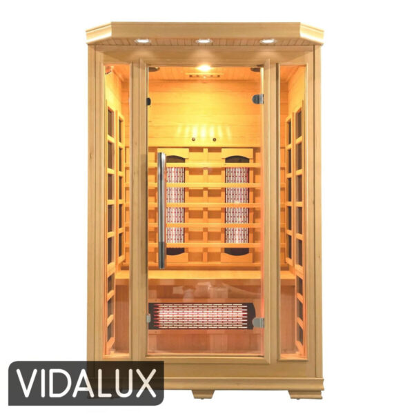 solara 2 person full spectrum infrared sauna with complete heat