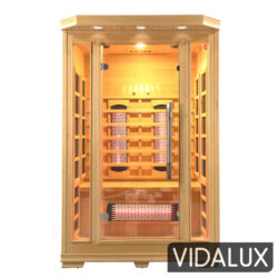 solara 2 person full spectrum infrared sauna with complete heat
