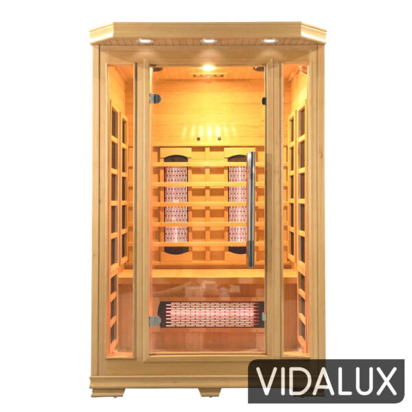 solara 2 person full spectrum infrared sauna with complete heat