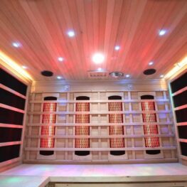 4 5 person full spectrum infrared bench sauna with complete heat