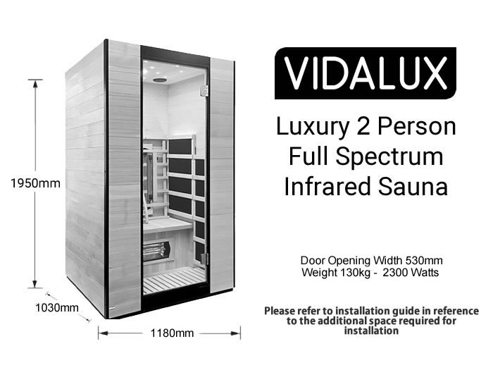 s 01 series 2 person full spectrum infrared sauna with complete heat