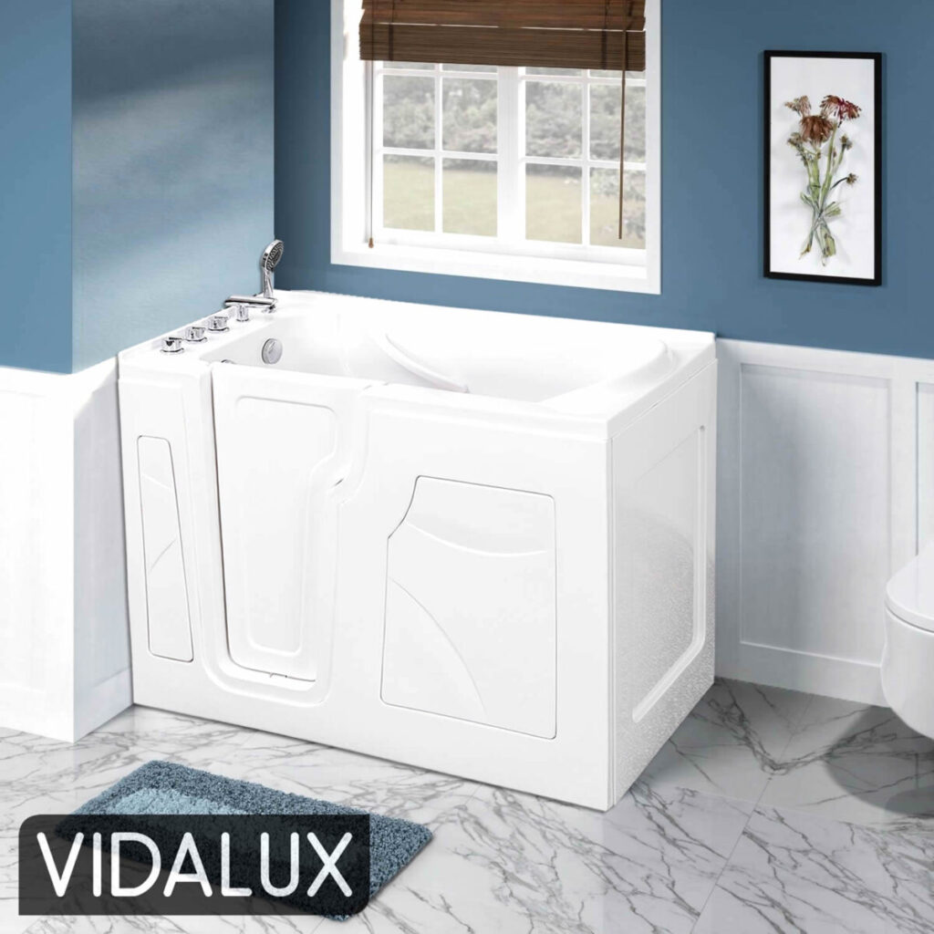 Ashford 1200 Left Hand Easy Access Walk-In Bath - Vidalux