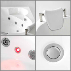 vidalux wb89 deluxe 1400 x 1400 corner whirlpool & airspa bath