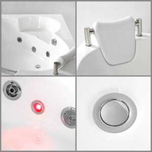 vidalux wb89 deluxe 1400 x 1400 corner whirlpool & airspa bath