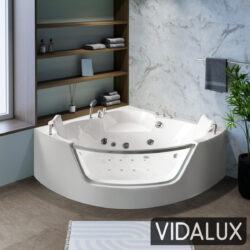 vidalux wb89 deluxe 1400 x 1400 corner whirlpool & airspa bath