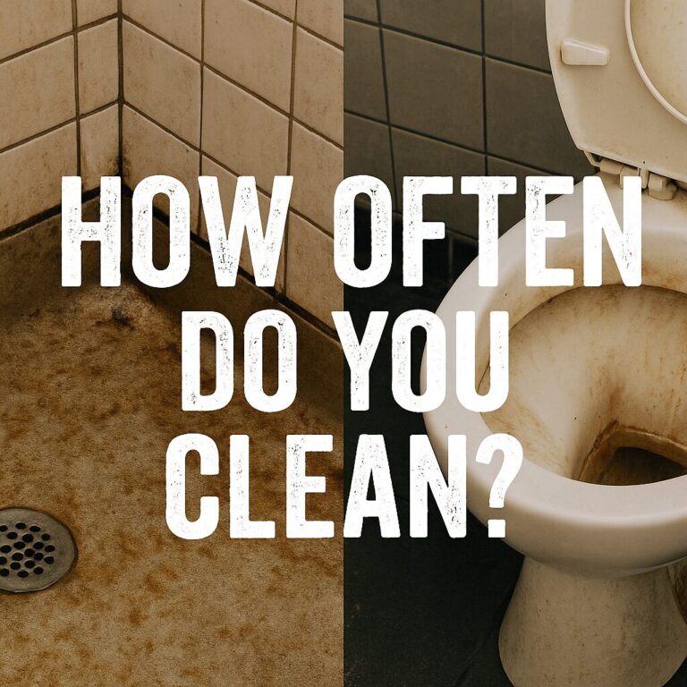 How often do you clean your shower/toilet