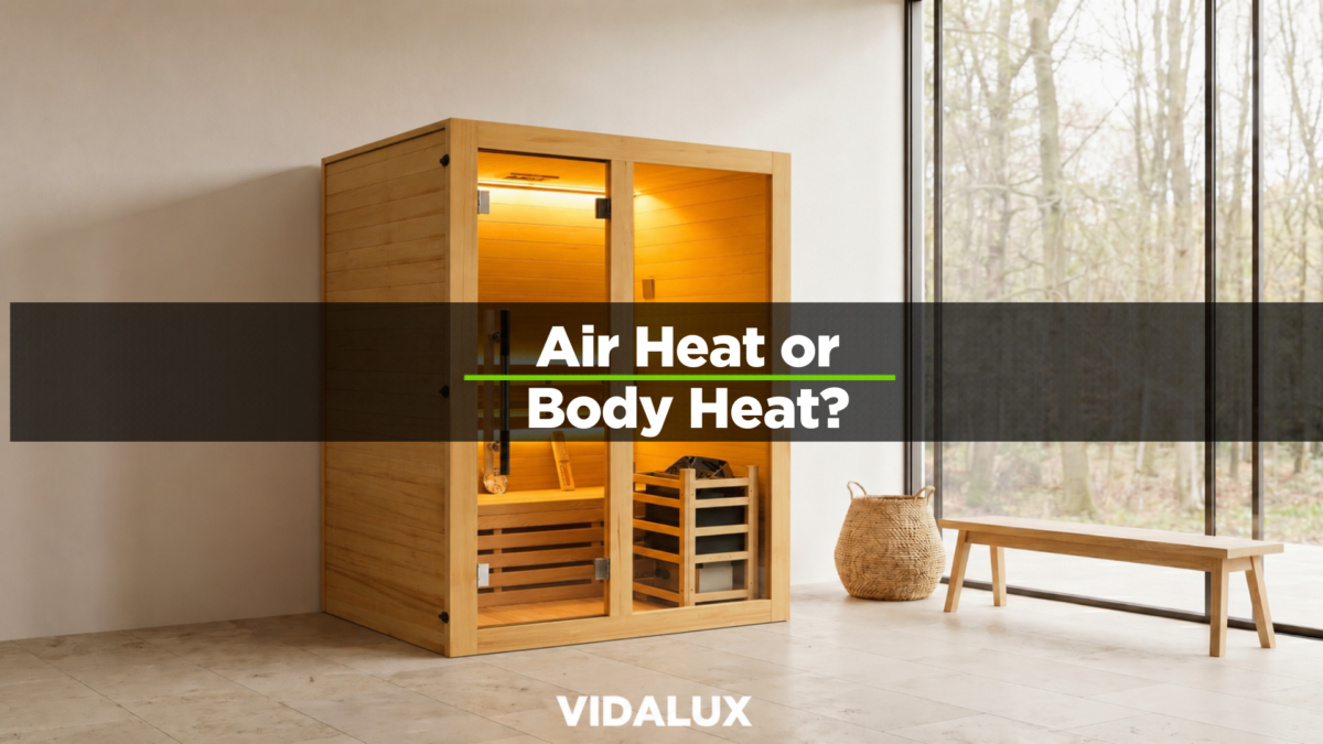Vidalux 3 Person Nordic Traditional Sauna with electric stove and Canadian hemlock cabin in a modern minimalist room