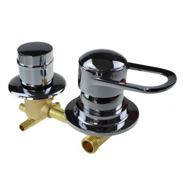 2 dial shower mixer valve 120mm centres: 3 outputs for ss range