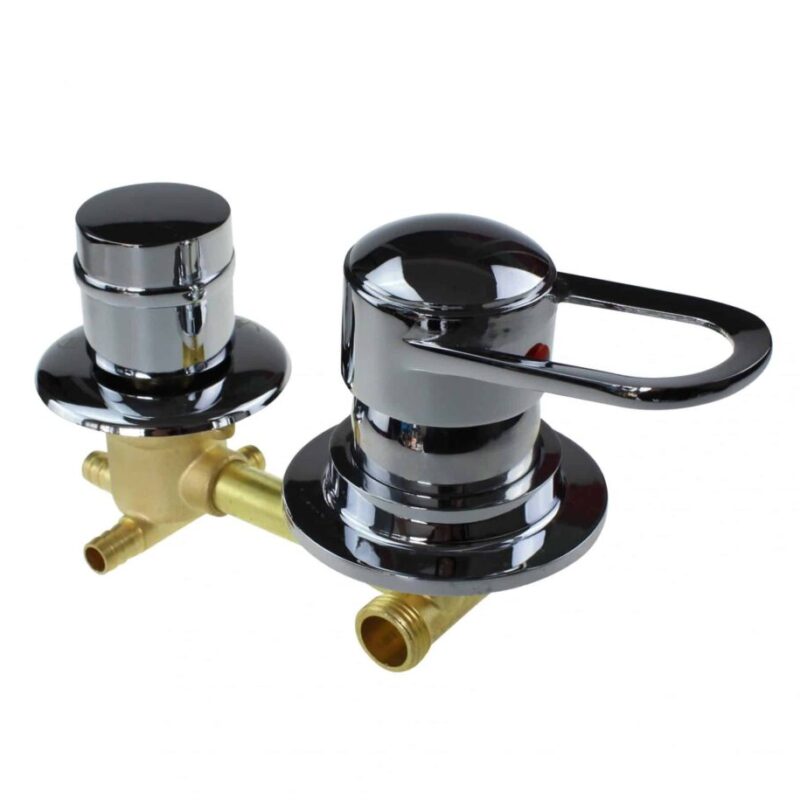 2 dial shower mixer valve 140mm centres: 2,3,4 & 5 outputs available 2 dial shower mixer valve 140mm centres: 2,3,4 & 5 outputs available
