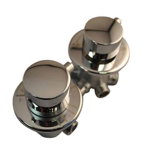 2 dial thermostatic shower mixer valve 2, 3, & 4 threaded all sizes