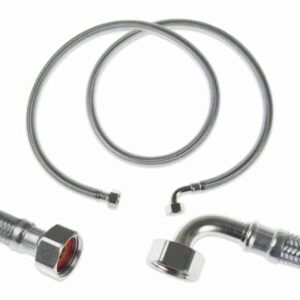 braided shower hose with 90 degree fitting 100cm/150cm