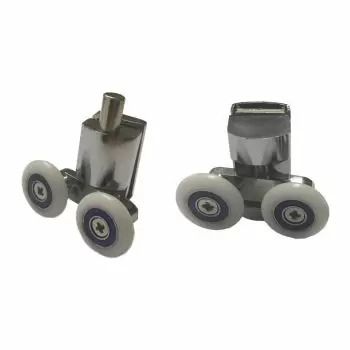 twin zinc push alloy shower door runners wheels model 099