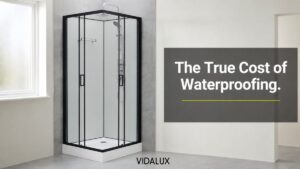 Vidalux Kontrast 800 Square shower cubicle in a modern UK bathroom.